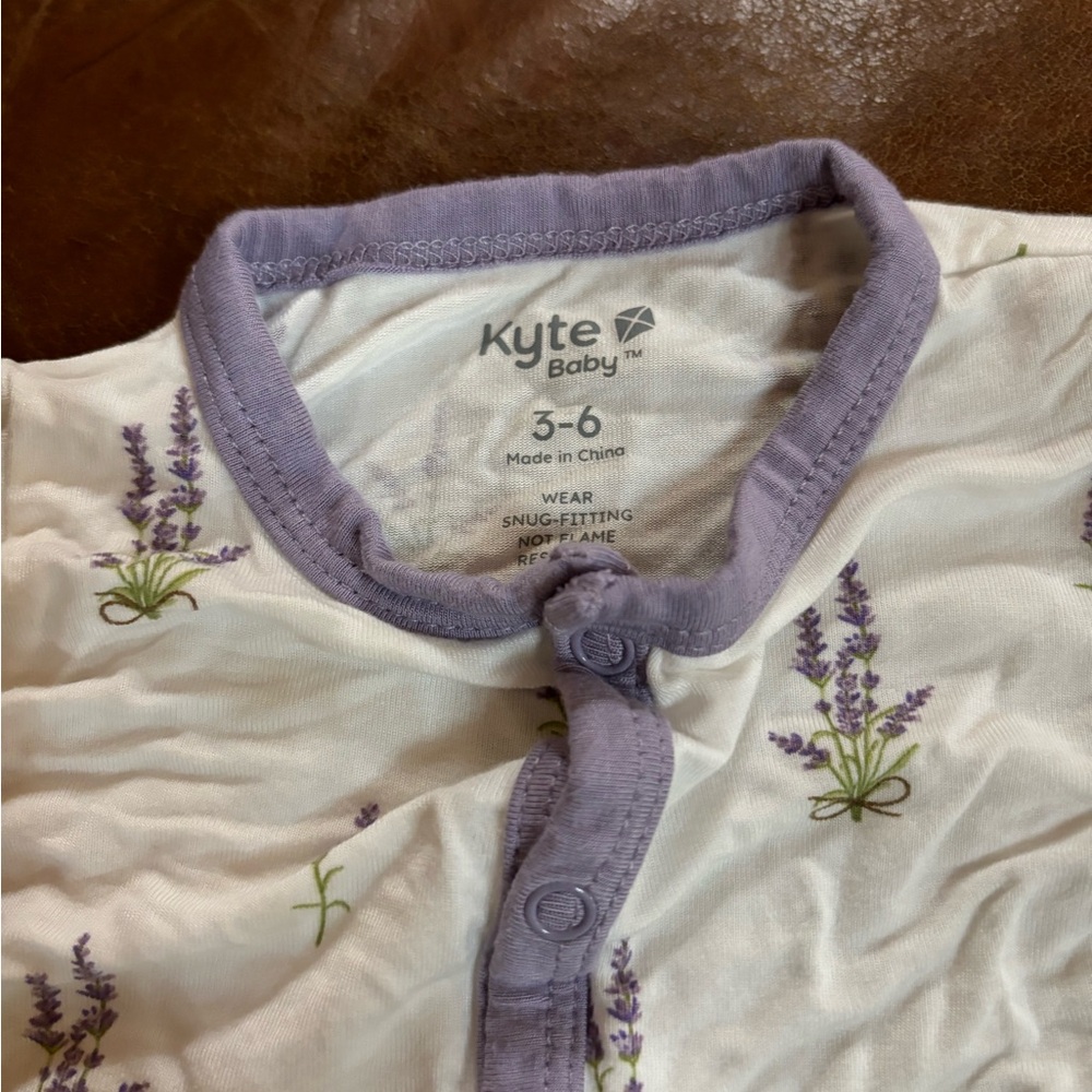 Kyte Baby lavender button down romper